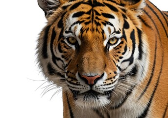 Close-up of a Majestic Tiger's Face. Generative Ai
