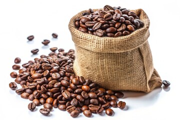 Fototapeta premium coffee beans in a bag