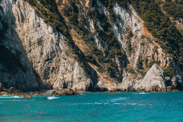 Fototapeta premium Dramatic Cliffs and Azure Waters of Kefalonia, Greece