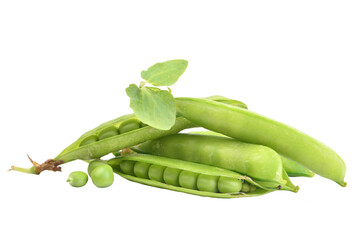 Green peas isolated on white
