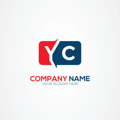 YC or CY Creative Modern Letters Logo Design Element
