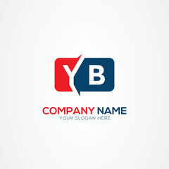 YB or BY Creative Modern Letters Logo Design Element
