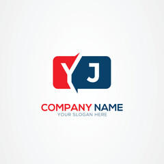 YJ or JY Creative Modern Letters Logo Design Element