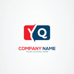 YQ or QY Creative Modern Letters Logo Design Element