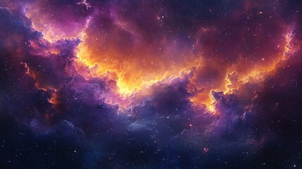 A deep-space nebula effect created entirely from oil paints