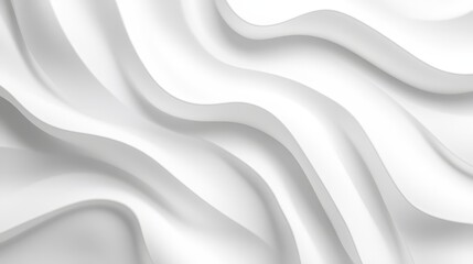Obraz premium A clean, white, 3D background with a smooth, textured pattern. 