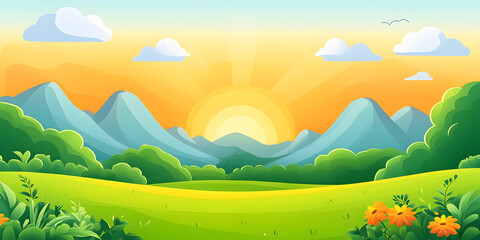 Obraz premium abstract, weather, sunlight, sun, sky, sunset, cloud, nature, beautiful, landscape，