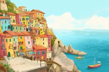 Obraz premium Italian Coastal Town