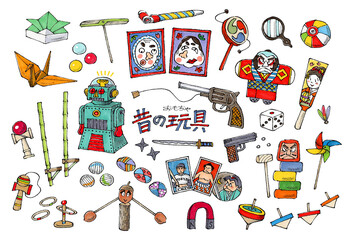 昔の玩具セット
