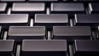 Fototapeta premium A close up view of blank keys on a keyboard; blank keyboard for mock up purposes; mock up keyboard for graphics; blank buttons on the keyboard; technology and innovation; information technology; IT