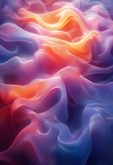 Obraz premium Dynamic Colorful Waves Pattern with Blue and Pink Abstract Design and Smooth Textures for Creative Art and Decor