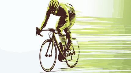 Fototapeta premium vector of a cycling blog with route plans