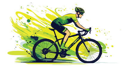 Fototapeta premium vector of a cycling blog with route plans