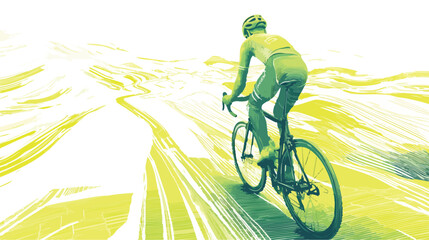 Obraz premium vector of a cycling blog with route plans