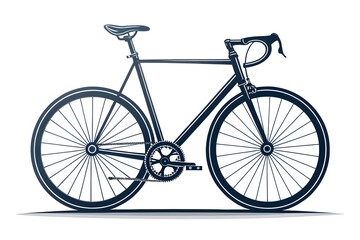 Obraz premium Vintage Minimalist Bicycle Illustration in Black and White Style
