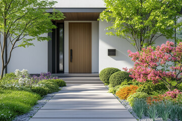 Fototapeta premium 住宅イメージ モダンな戸建て住宅