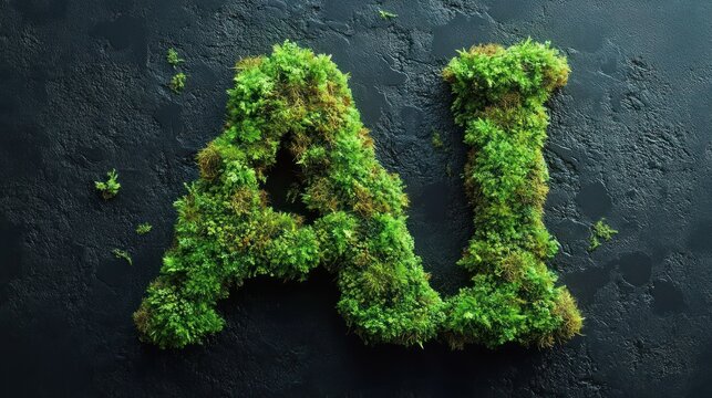 Moss Typography AI Concept Art Poster