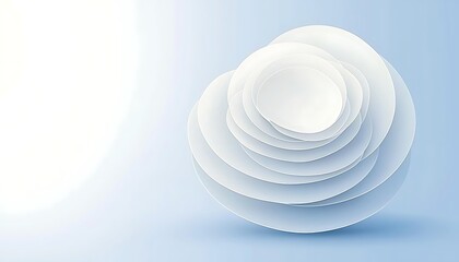 Abstract White Paper Flower.