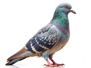 Fototapeta premium Grey pigeon standing isolated on transparent background