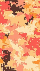  Black, Orange, Yellow, Red on Light Brown