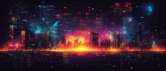 Fototapeta premium AI Enhancements in Financial Analytics and Accounting Workflow Vector Illustrations