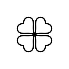 Clover icon logo design. clover sign and symbol. four leaf clover icon.
