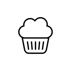 Cup cake icon logo design. Cup cake sign and symbol