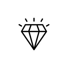 Diamond icon logo design. diamond gems sign and symbol