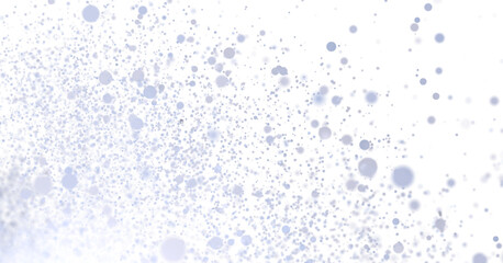 Fototapeta premium Light blue particles floating on white. Abstract background ideal for websites, presentations, and digital art.