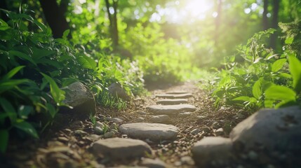 Two diverging forest paths: one overgrown, the other well-kept, symbolizing choices between tradition and progress.