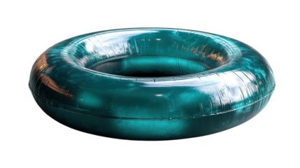 Summer's Embrace: A serene image of an inflatable tube, evoking summer fun and leisure on the water.