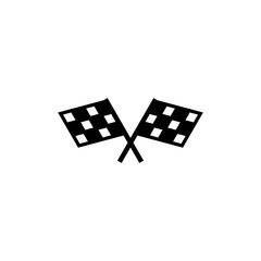 Racing flag icon logo design. race flag sign and symbol.Checkered racing flag icon