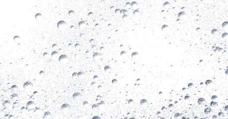 White background with many small and large bubbles. Perfect for beauty, skincare, or cosmetic products.