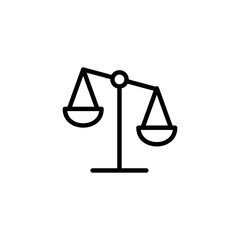 Scales icon logo design. Law scale icon. Justice sign and symbol