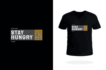 Stay Hungry Stay Foolish Motivational T-shirt Design
