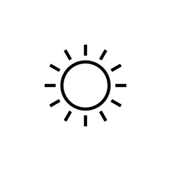 Sun icon logo design. Brightness sign and symbol