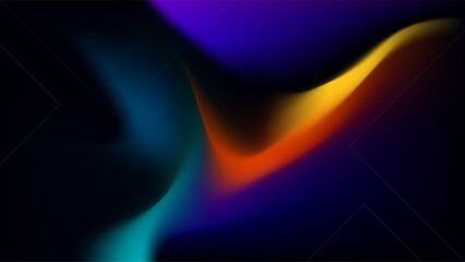 ABSTRACT DARK BACKGROUND ELEGANT GRADIENT MESH BLUE ORANGE PINK PURPLE SMOOTH COLOR DESIGN VECTOR TEMPLATE GOOD FOR MODERN WEBSITE, WALLPAPER, COVER DESIGN 