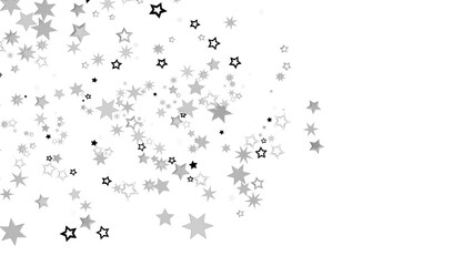 Silver Stars on Black Background