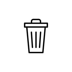 Trash icon logo design. trash can icon. delete sign and symbol.