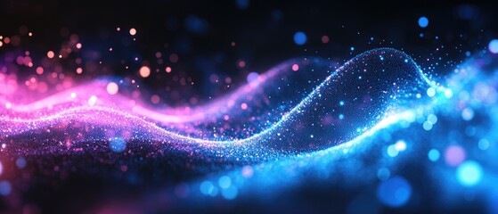 Obraz premium Abstract Particle Waveforms