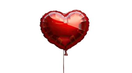 Heart's Reflection: A vibrant red heart-shaped balloon. Reflecting love, passion, and the joy of togetherness.