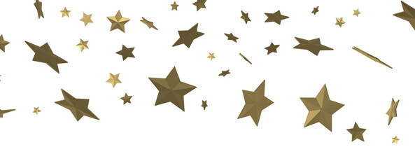 Celestial Christmas Symphony: Enthralling 3D Illustration of Falling Holiday Starbursts