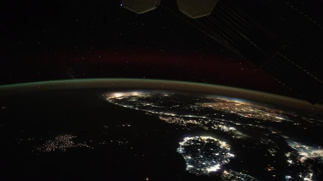 Planet Earth. View from space. Real video footage.
Elements Of This Video Furnished By Nasa. The footage has been processed: noise, camera shake, and dead pixels removed.
