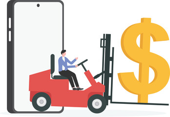 Making money online concept

