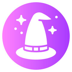 witch hat gradient icon