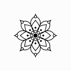 Traditionally Mandala Art Design on White Background  Intricate & Decorative Mandala Pattern