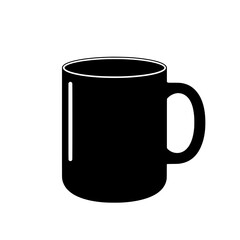 Morning Brew Silhouette: A sleek, black mug stands alone.