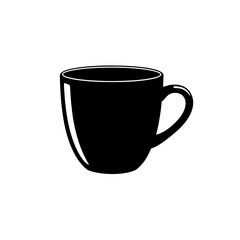 Minimalist Coffee Cup Silhouette: A stark and elegant silhouette of a coffee cup. The clean lines and simplicity create a timeless representation of the everyday item.