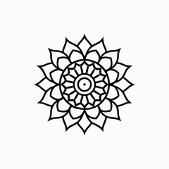 Traditionally Mandala Art Design on White Background  Intricate & Decorative Mandala Pattern