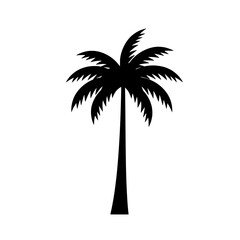 Silhouette of a Tropical Palm: A minimalist silhouette of a tall, elegant palm tree, its fronds reaching towards the sky. It embodies the essence of tropical relaxation.